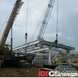 Конвейерная эстакада перегрузочного комплекса угля/руды. Темрюкский район, морской порт Тамань